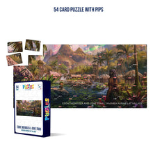 Load image into Gallery viewer, HumaNature Studios - Anuhea Arrives At Village, 54 Card Puzzle With Pips
